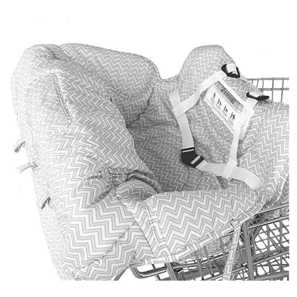 Toogli Gray Chevron Shopping Cart/ High Chair Cover NWOT
